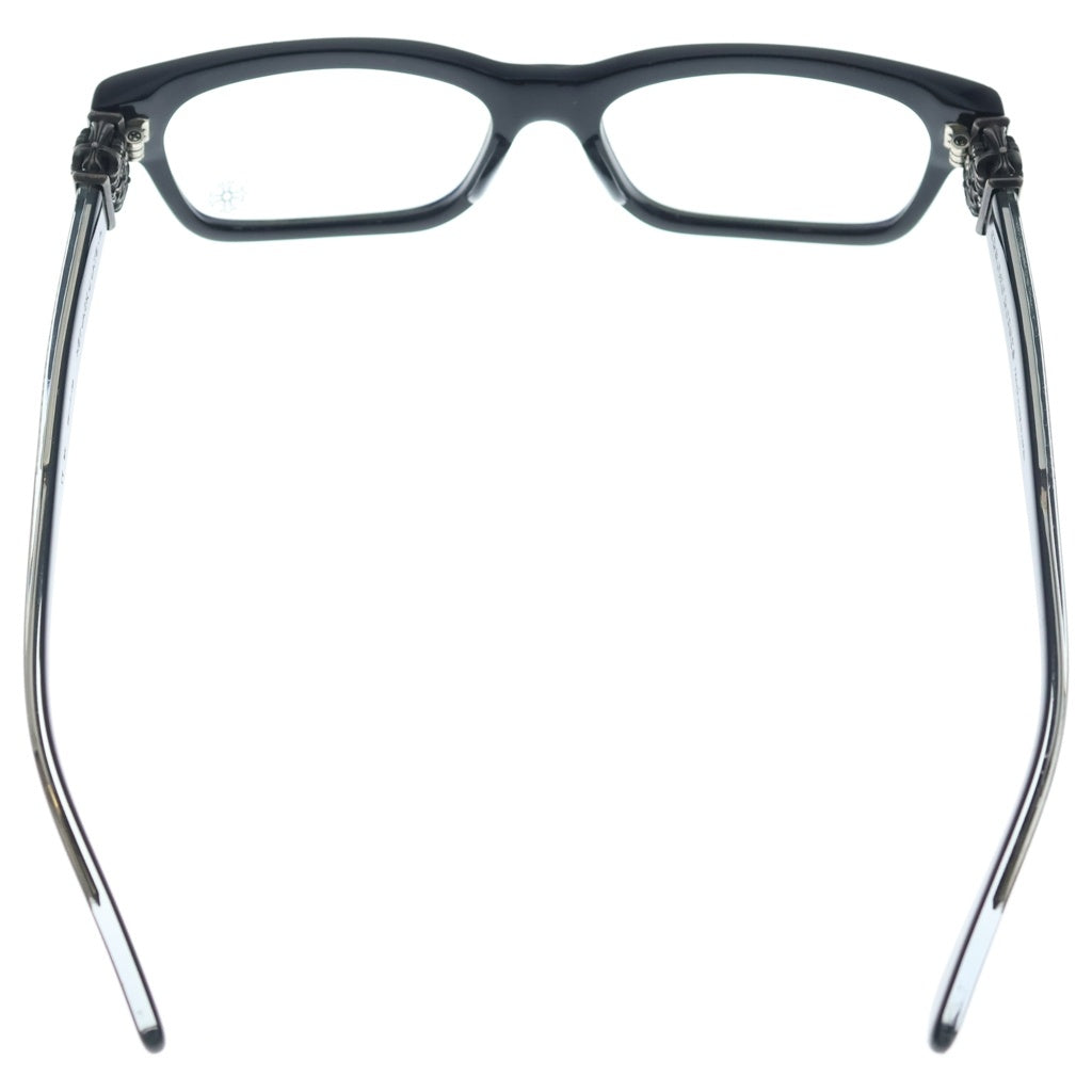CHROME HEARTS(クロムハーツ) HEY JACK U LATE-A セメタリークロス装飾テンプル ウェリントンサングラス アイウェア 眼鏡 ブラック