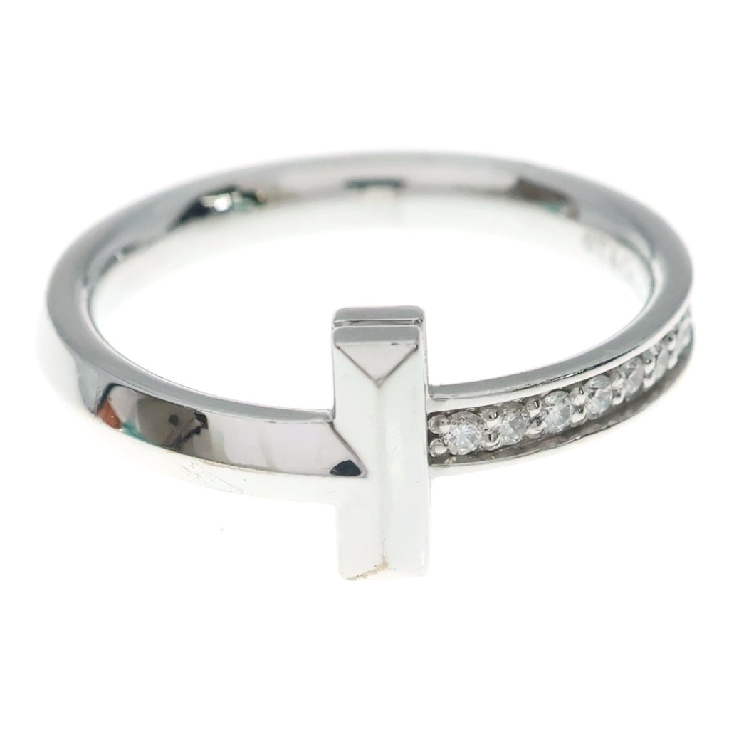 TIFFANY & Co.(ティファニー) Tワイヤーダイヤリング Au750 K18 ホワイトゴールド ダイヤモンド レディース