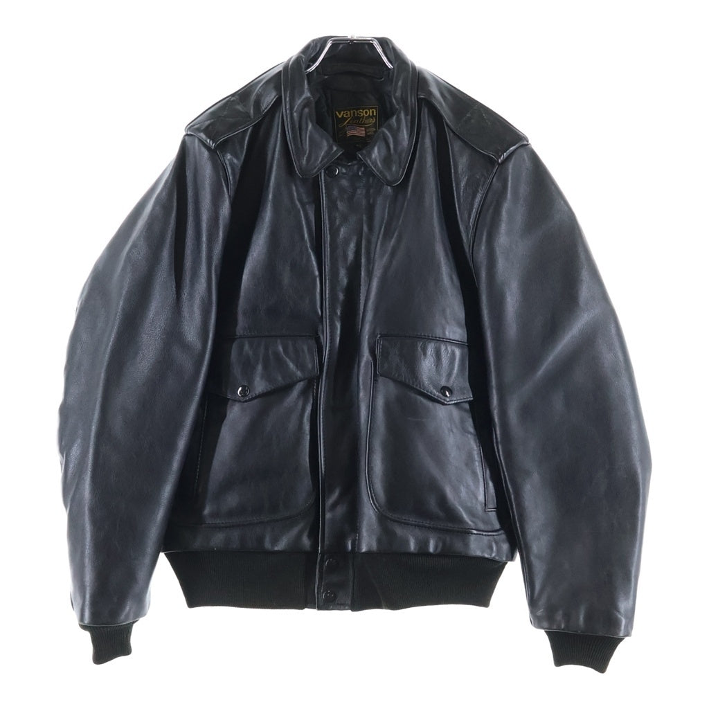 VANSON(バンソン) A-2 レザー フライトジャケット ブラック