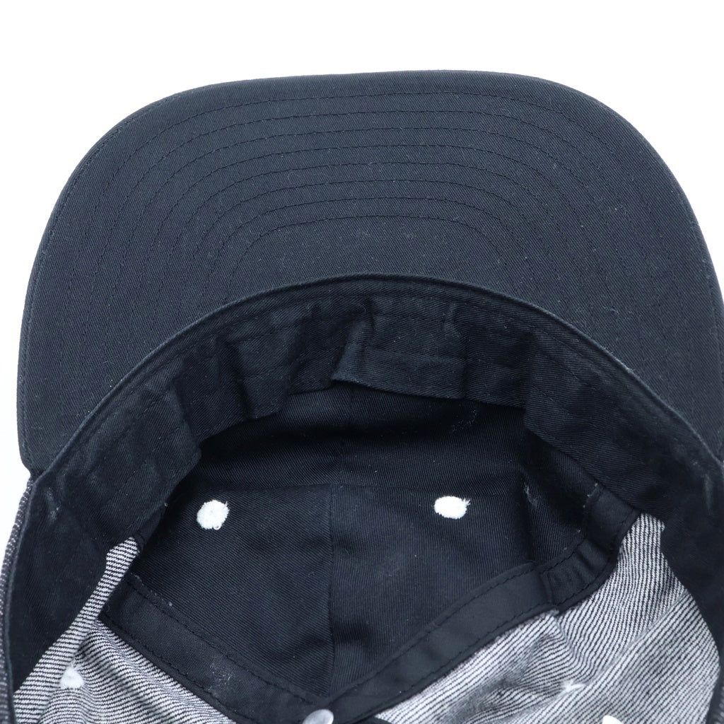 WTAPS(ダブルタップス) 25SS T-6M 05 COTTON DENIM CAP ロゴ刺繍 コットン デニム キャップ 帽子 ブラック 251HCDTーHT05