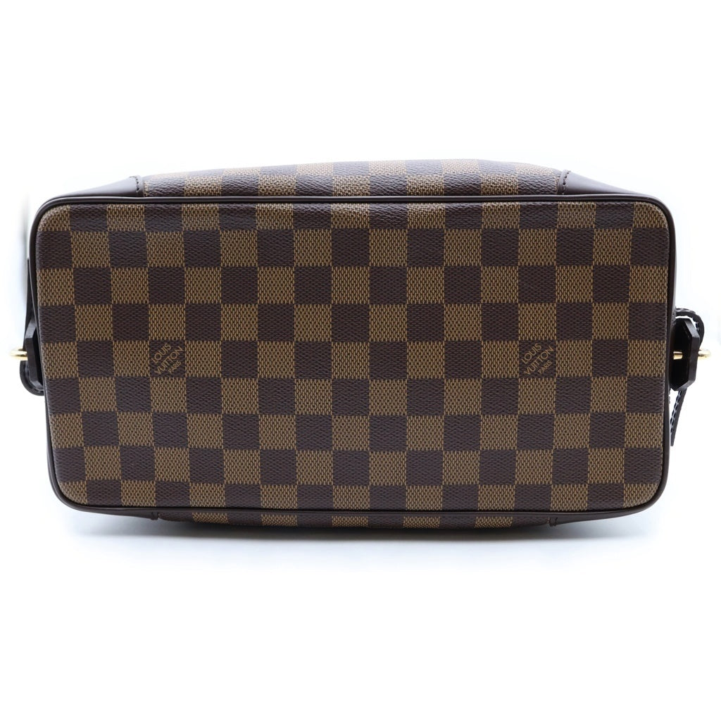 LOUIS VUITTON(ルイヴィトン) ヴァスラブ ウォッシュ バッグ ポーチ セカンドバッグ ブラウン レザー×PVC N41538 ゴールド金具