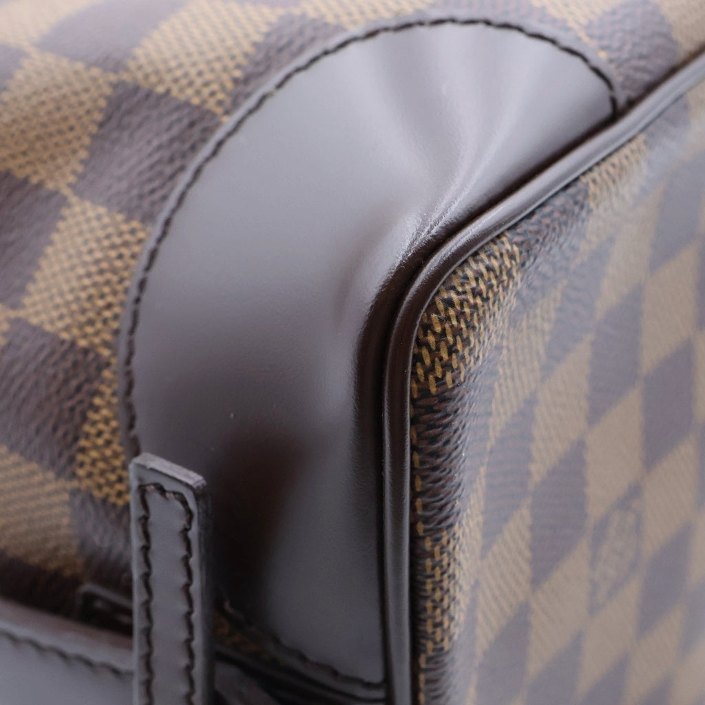 LOUIS VUITTON(ルイヴィトン) ヴァスラブ ウォッシュ バッグ ポーチ セカンドバッグ ブラウン レザー×PVC N41538 ゴールド金具