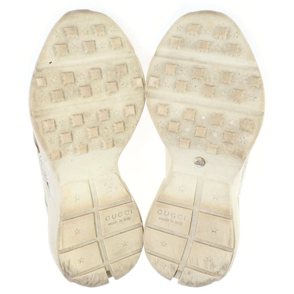 GUCCI(グッチ) ライトン ロゴ レザー スニーカー アイボリー #7.5 500877