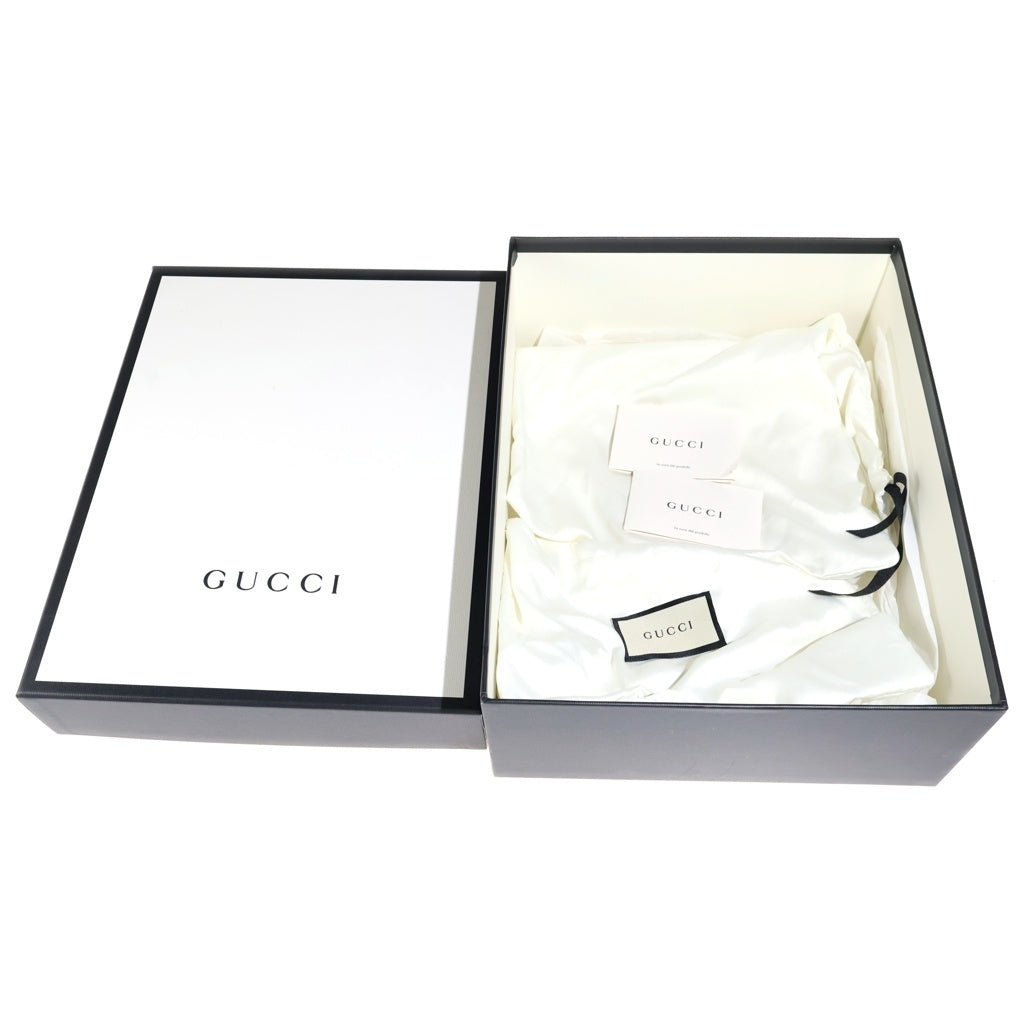 GUCCI(グッチ) ライトン ロゴ レザー スニーカー アイボリー #7.5 500877