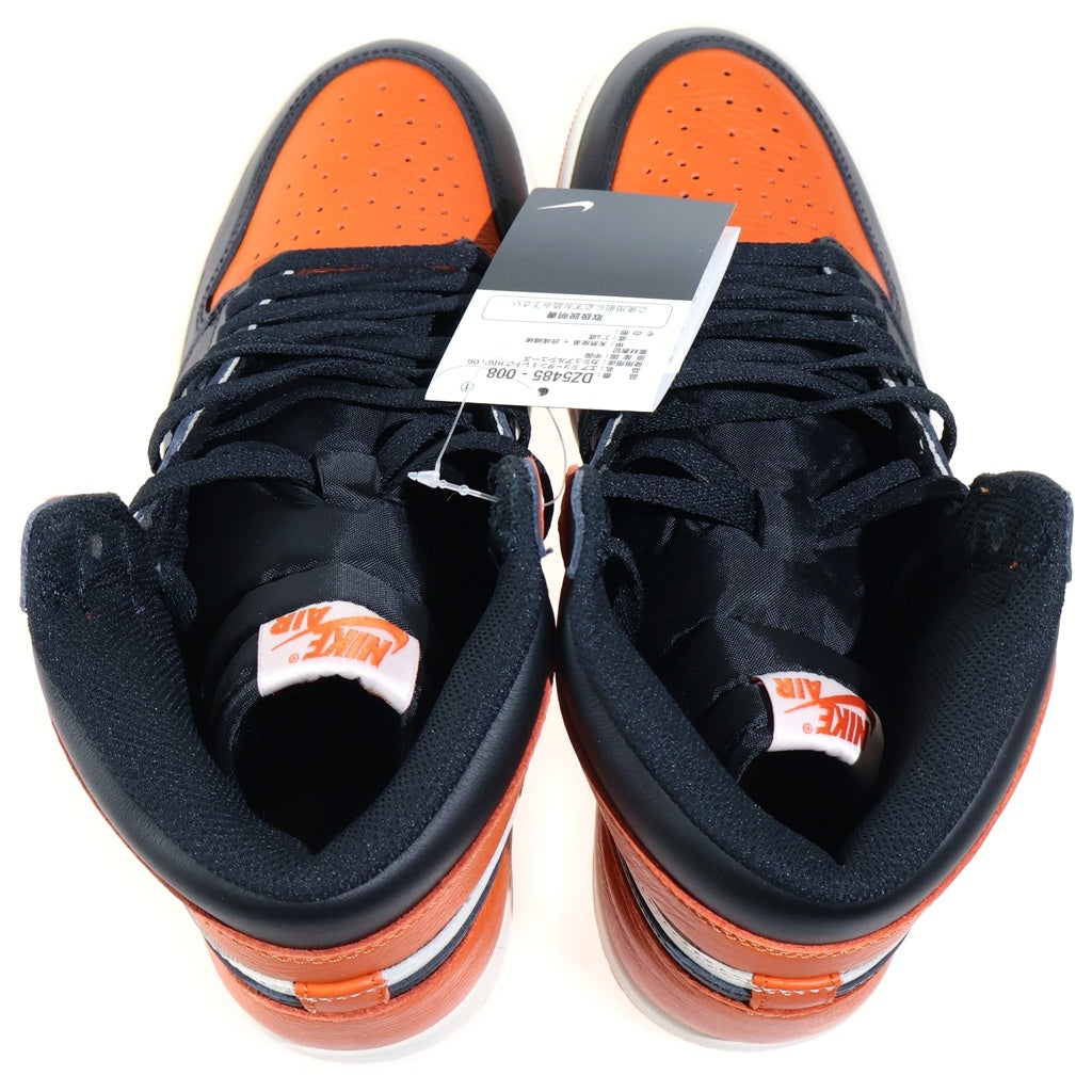 NIKE(ナイキ) AIR JORDAN 1 RETRO HIGH OG SHATTERED BACKBOARD DZ5485-008 エアジョーダン1 レトロ シャッタードバックボード ハイカットスニーカー オレンジ/ブラック US9.5/27.5cm