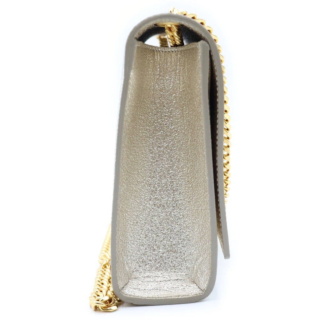 SAINT LAURENT PARIS(サンローランパリ) ケイト ミディアム チェーンショルダーバッグ ゴールド レザー 364021 ゴールド金具 レディース