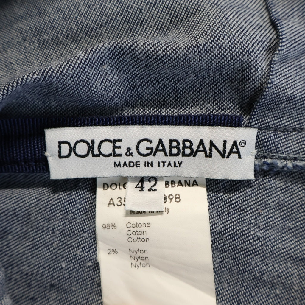 DOLCE & GABBANA(ドルチェアンドガッバーナ) ■ノースリーブ デニムワンピース インディゴ A354 1098 42 レディース