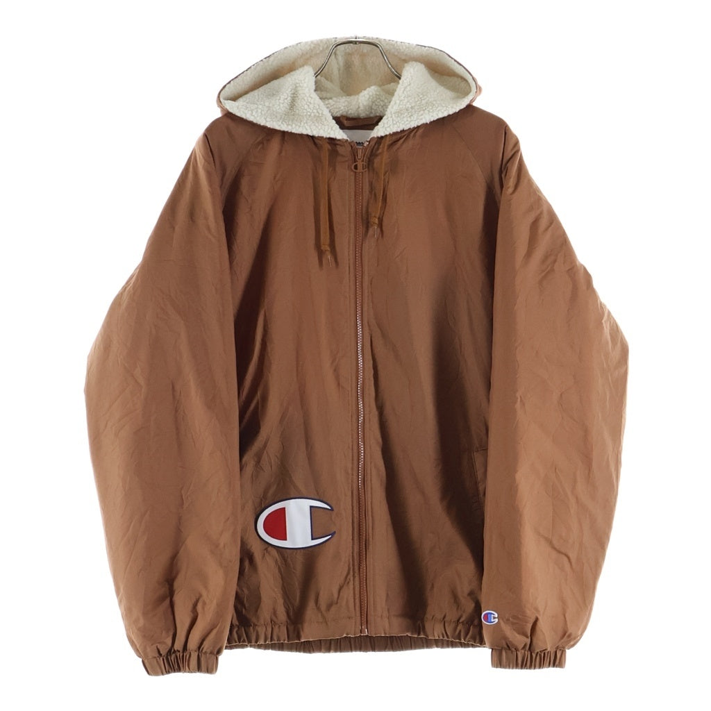 SUPREME(シュプリーム) 17AW ×Champion Sherpa Lined Hooded Jacket チャンピオン シェルパ ラインド 裏地ボア フーデッド パーカー ジャケット ブラウン