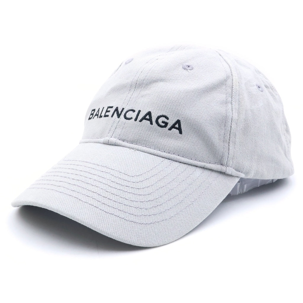 BALENCIAGA(バレンシアガ) フロントロゴ刺繍 ベースボールキャップ 帽子 グレー
