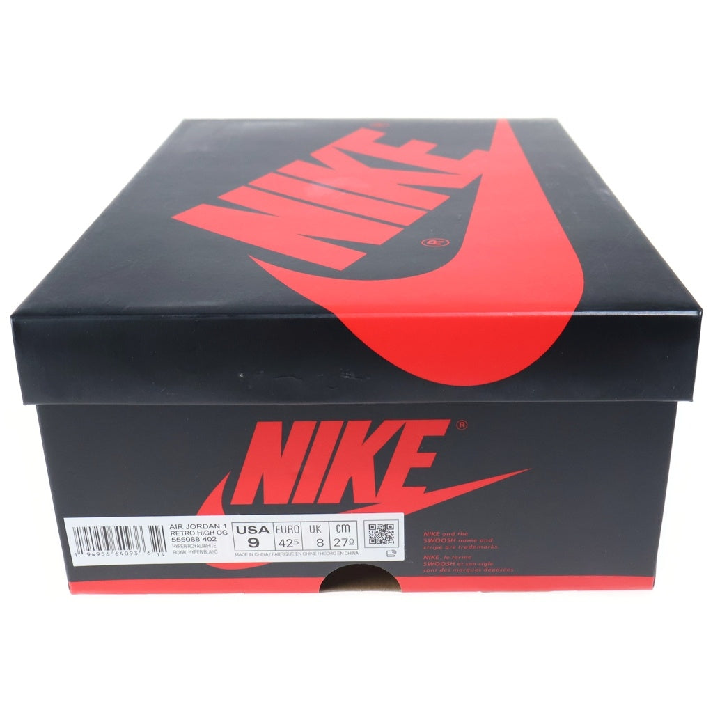 NIKE(ナイキ) AIR JORDAN1 HIGH OG HYPER ROYAL エアジョーダン1 ハイパー ロイヤル ハイカットスニーカー ブルー US9/27cm 555088-402