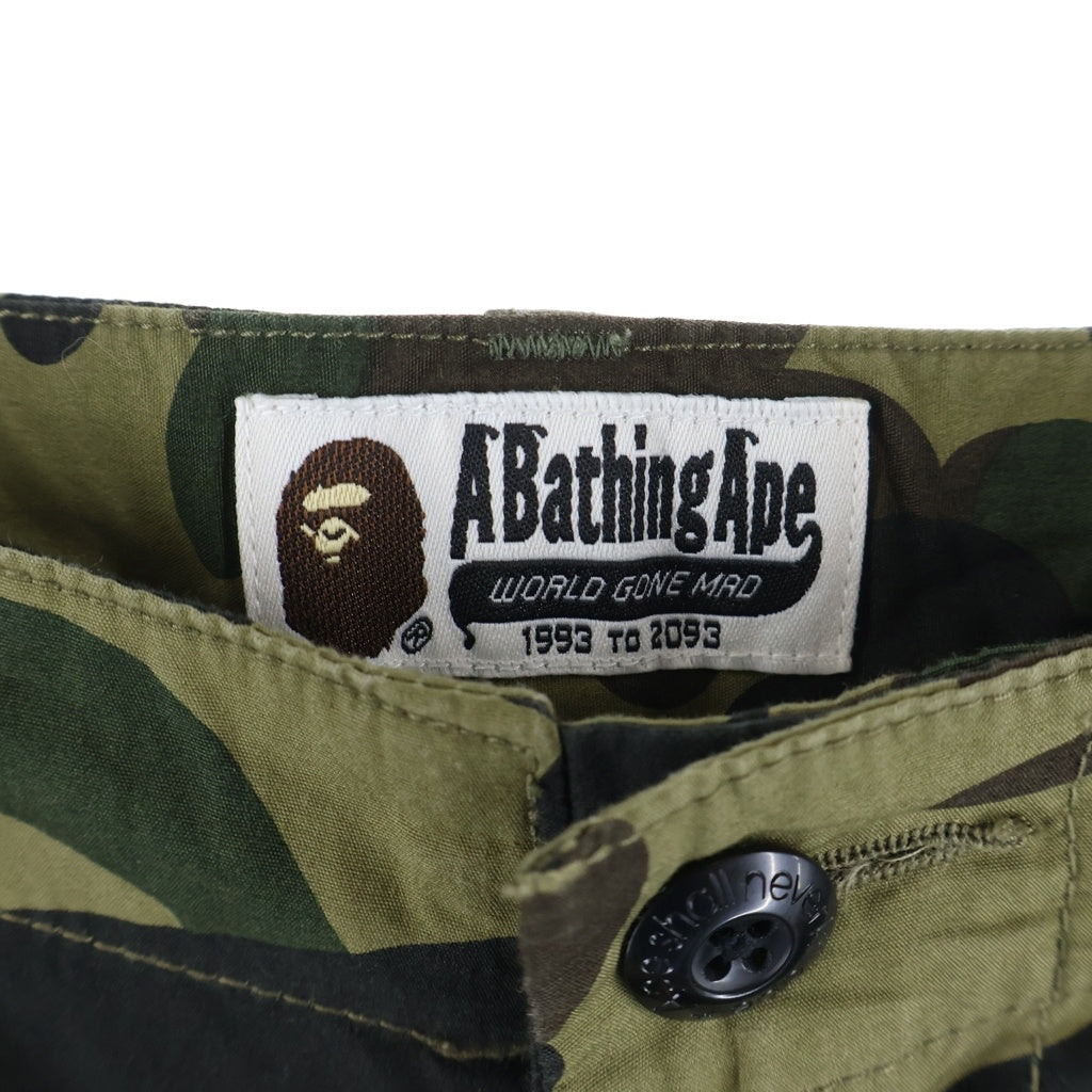 A BATHING APE(アベイシングエイプ) Cargo Short カモフラ カーゴショーツ カーキ 001SPG301025X