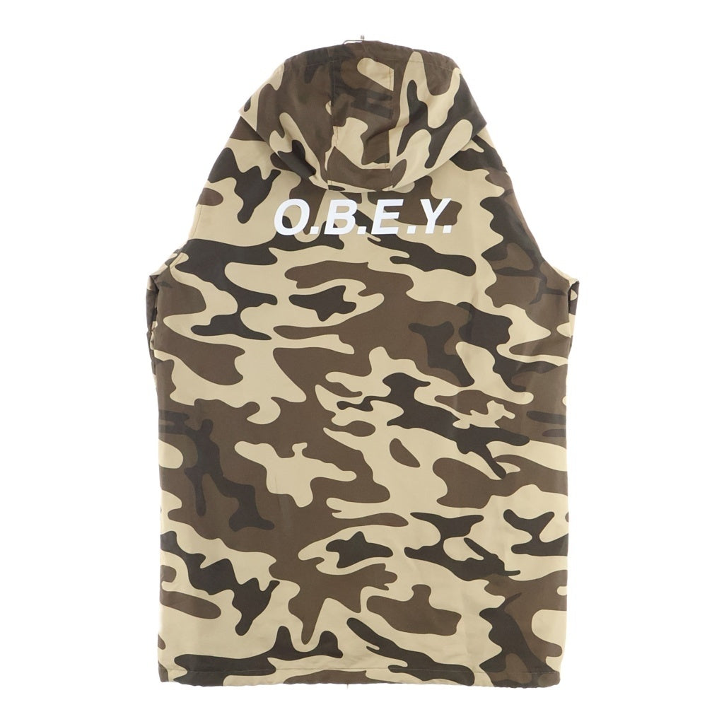OBEY(オベイ) Camo Nylon Coat カモフラ ナイロンコート カーキ