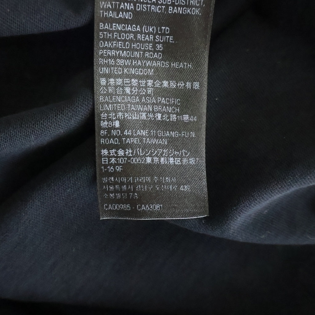 BALENCIAGA(バレンシアガ) 24AW ZL/S Double Front T-Shirts パリムーンプリント ロングスリーブ 長袖Tシャツカットソー ブラック 791613TQVY2