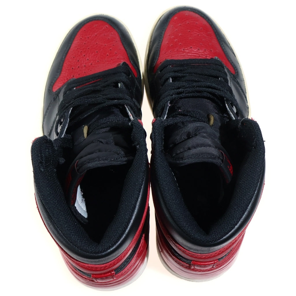 NIKE(ナイキ) AIR JORDAN 1 RETRO HIGH OG エアジョーダン1 レトロ ハイカットスニーカー ブラック/レッド US9/27cm 555088-001