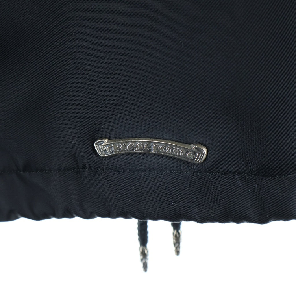 CHROME HEARTS(クロムハーツ) RIGGINS FBRC 英字プリントナイロンコーチジャケットブルゾン ブラック