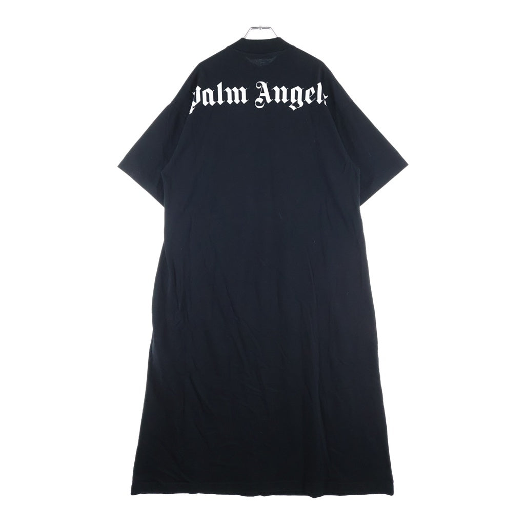 Palm Angels(パームエンジェルス) T-Shirt Dress コットンロングTシャツワンピース ドレス ブラック PWDE001C99JER002 レディース