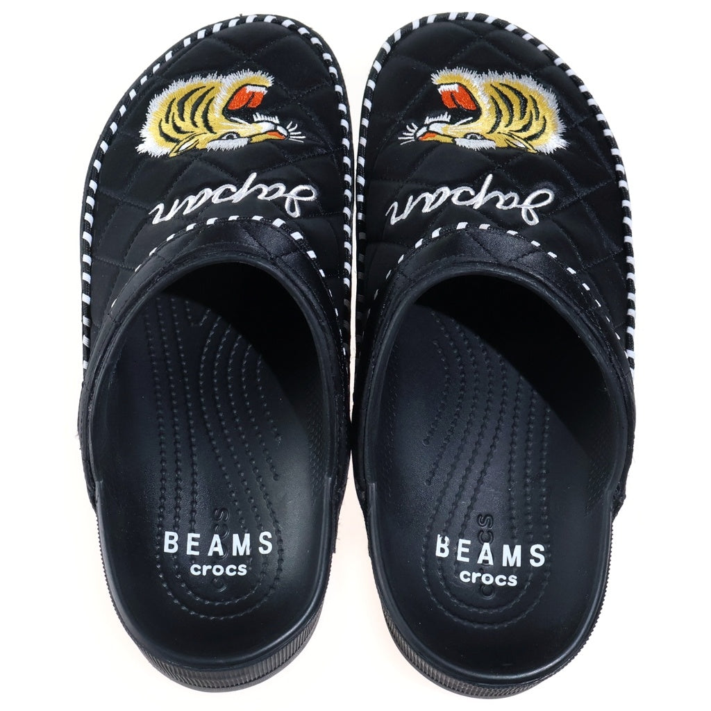 Crocs(クロックス) 24AW × BEAMS Suka DYLAN CLOG タイガー刺繍 キルティング クロックス サンダル ブラック US10/28cm 11-33-0277-332-19-25