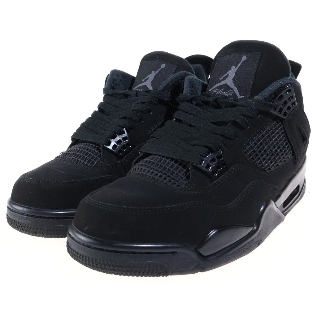 NIKE(ナイキ) AIR JORDAN4 BLACK CAT エアジョーダン4 キャット ミドルカットスニーカー ブラック US9/27cm CU1110-010