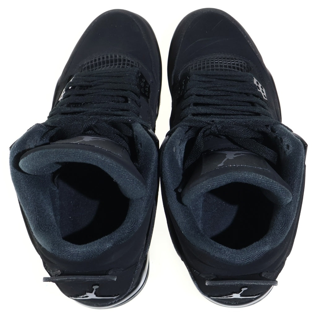 NIKE(ナイキ) AIR JORDAN4 BLACK CAT エアジョーダン4 キャット ミドルカットスニーカー ブラック US9/27cm CU1110-010
