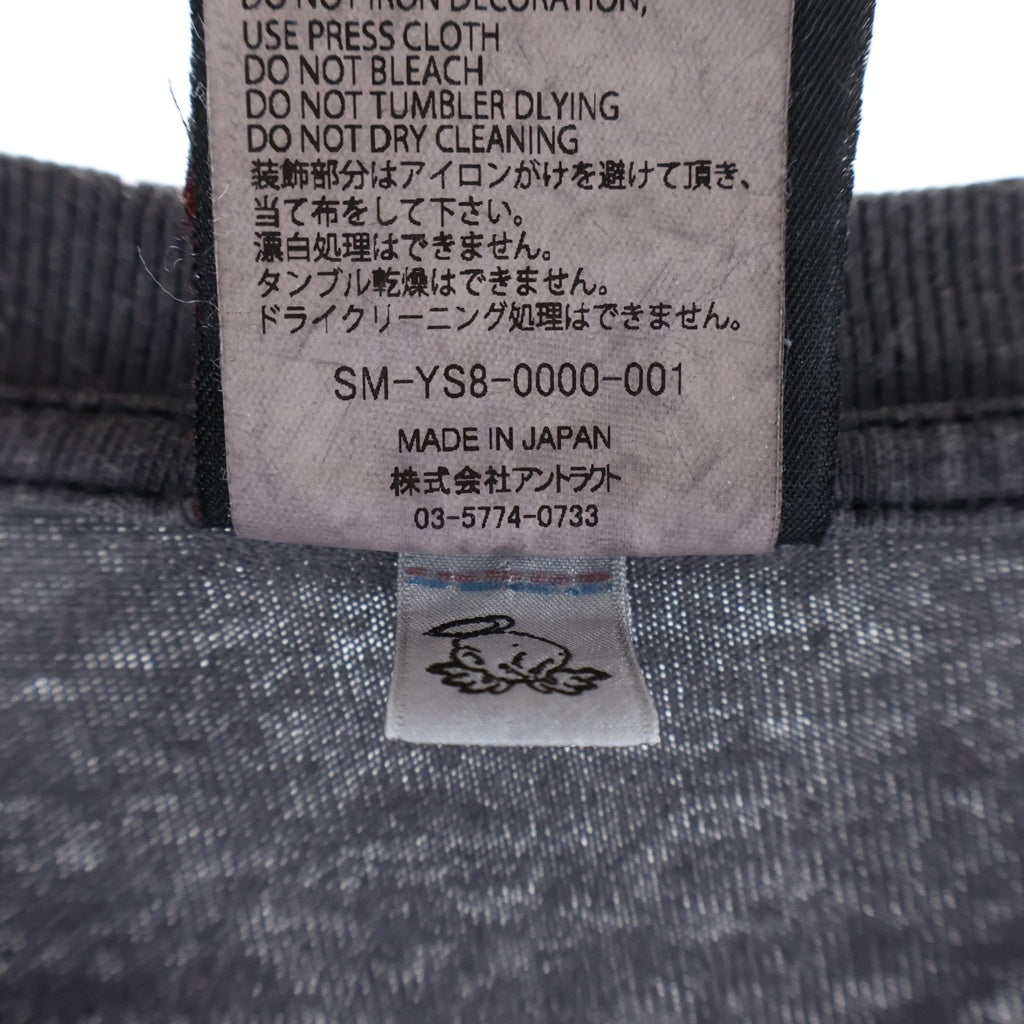 SAINT MICHAEL(セントマイケル) 24SS COLOFUL SAINT SS TEE カラフルロゴ プリント クルーネック半袖Tシャツ カットソー チャコールグレー SM-YS8-0000-001