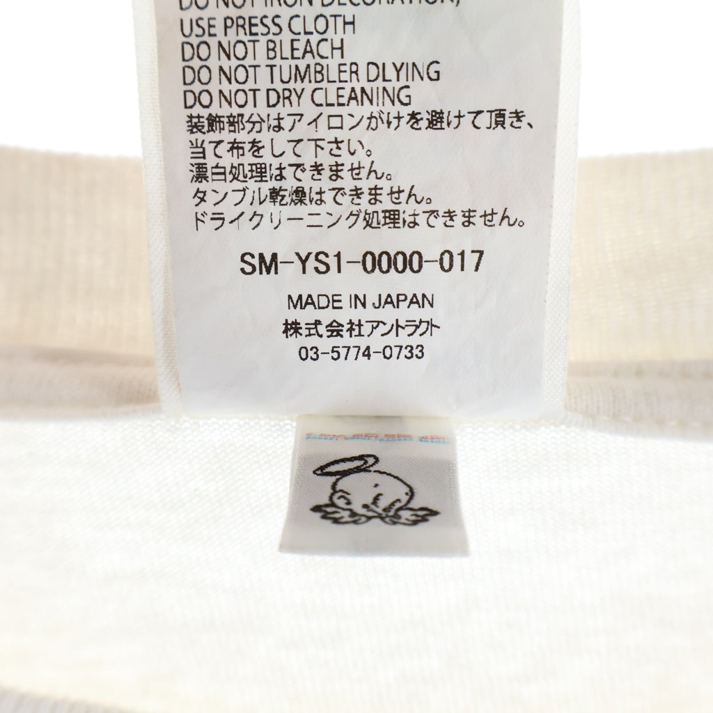 SAINT MICHAEL(セントマイケル) 24AW LS TEE LOVE YOUR SAINT ラブユアセント 長袖Tシャツ ロンT ホワイト SM-YS1-0000-017