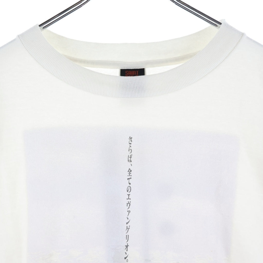 SAINT MICHAEL(セントマイケル) 25SS × EVANGELION S/S EV Tee シン・エヴァンゲリオン劇場版 コラボ プリント クルーネック半袖Tシャツカットソー ホワイト SM-HR8-0000-C11