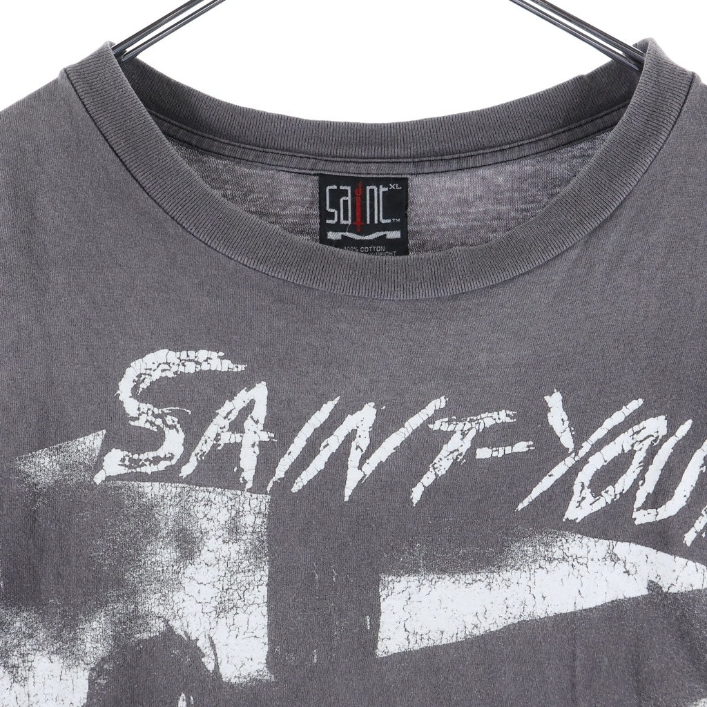 SAINT MICHAEL(セントマイケル) 22SS SS TEE MX6 グラフィックプリント 半袖Tシャツカットソー グレー SM-S22-0000-004