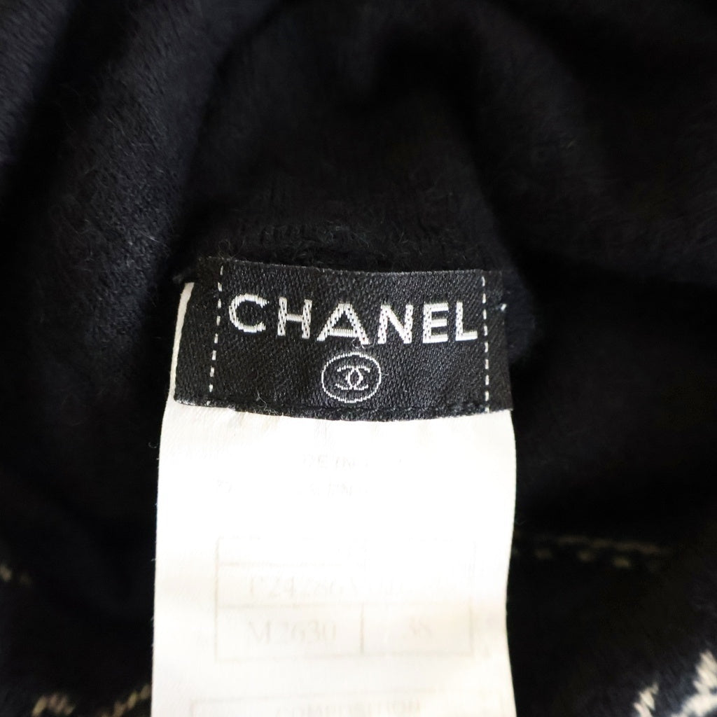 CHANEL(シャネル) カシミヤタートルネックニット ハイネック ブラック P24286V01674