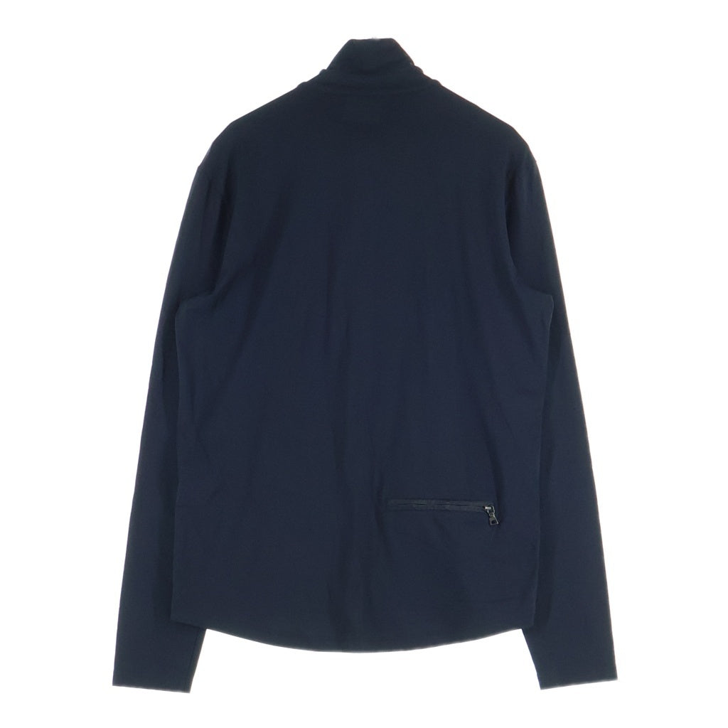 PRADA(プラダ) スポーツライン スタンドカラー ハーフジップ ロングスリーブ 長袖Tシャツ カットソー ブラック レディース