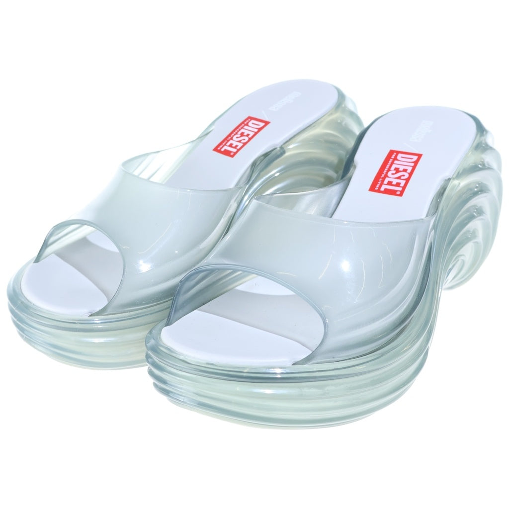 DIESEL(ディーゼル) ×MELISSA QUANTUM PLATFOR メッリサ プラットフォーム ミュールサンダル レディース シルバー P01608 PS916