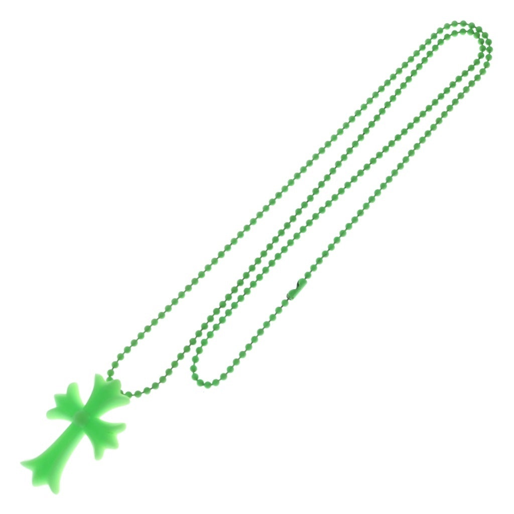 CHROME HEARTS(クロムハーツ) RUBBER CH CRS SML ラバースモールCHクロス ネックレス ライトグリーン