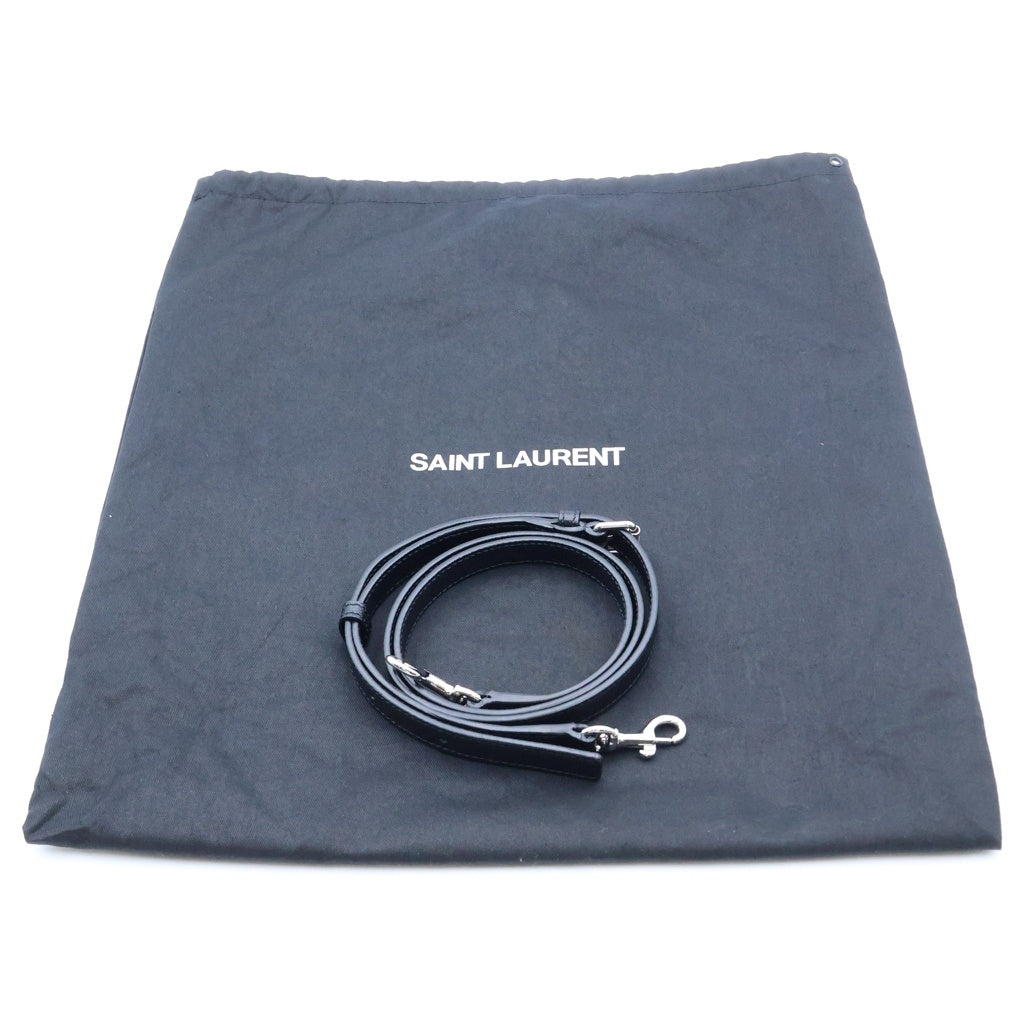 SAINT LAURENT PARIS(サンローランパリ) サック・ド・ジュール ミニ 2WAYハンドバッグ ショルダーバッグ ブラック レザー 392035 シルバー金具 レディース