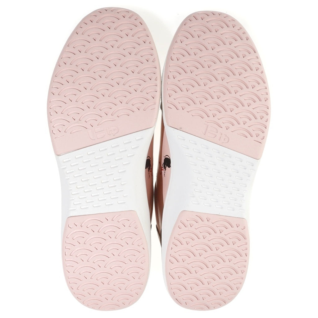 Sangacio(サンガッチョ) ×BRANDALISED にゅ～ず ローカットスニーカー シューズ ブランダライズド バンクシー US7.5/25.5cm ピンク/ブラウン