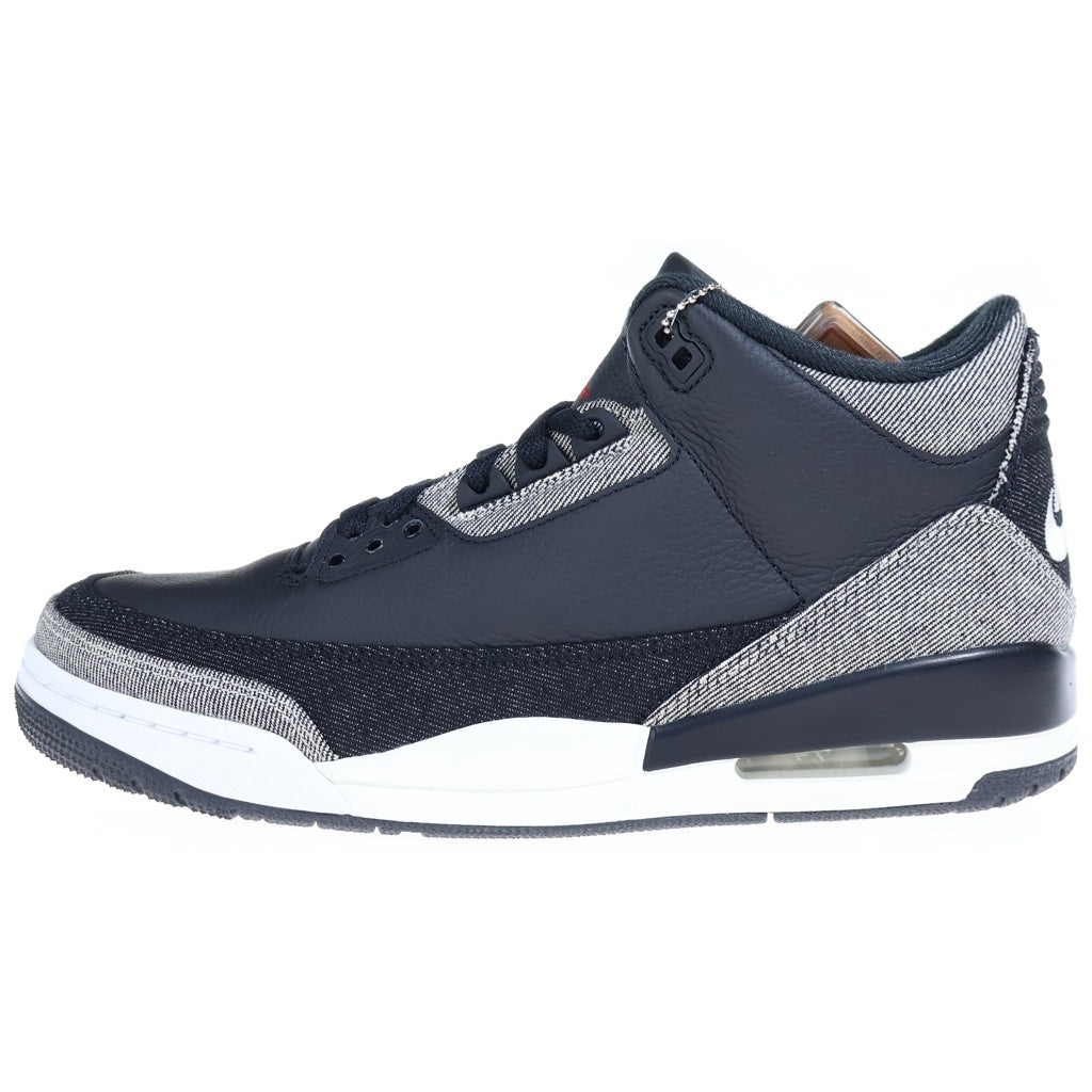 NIKE(ナイキ) ×Levi's AIR JORDAN3 RETRO SP BLACK AND WHITE IR0914-400 リーバイス エアジョーダン3 レトロ アンド ホワイト ハイカットスニーカー ブラック US11/29cm