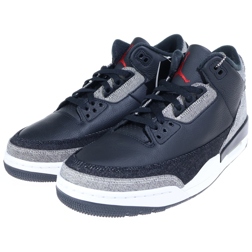 NIKE(ナイキ) ×Levi's AIR JORDAN3 RETRO SP BLACK AND WHITE IR0914-400 リーバイス エアジョーダン3 レトロ アンド ホワイト ハイカットスニーカー ブラック US11/29cm