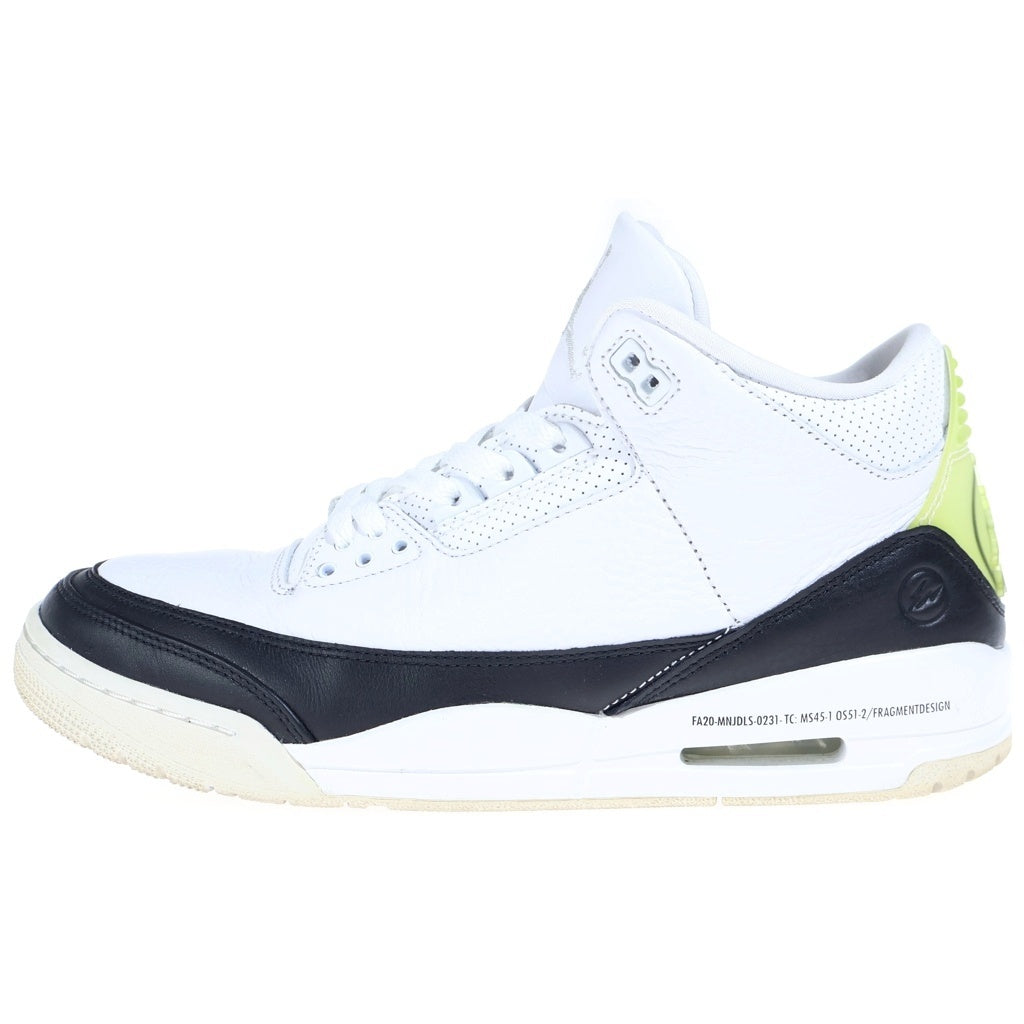 NIKE(ナイキ) ×FRAGMENT DESIGN AIR JORDAN3 DA3595-100 フラグメント デザイン エアジョーダン3 ハイカットスニーカー ホワイト US11/29cm