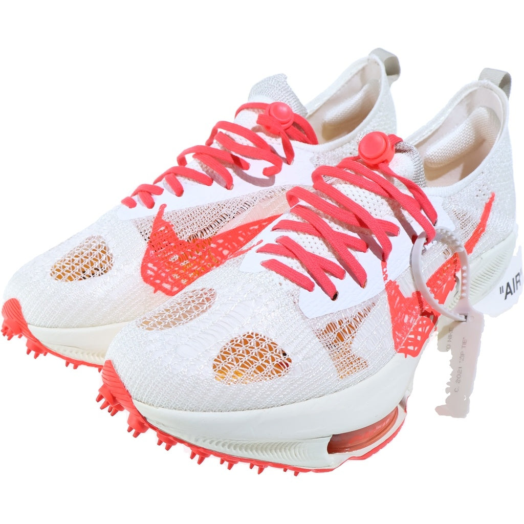 NIKE(ナイキ) ×Off-White AIR ZOOM TEMPO NEXT% FLYKNIT CV0697-100 オフホワイト エアズーム テンポ ネクスト フライニット ローカットスニーカー ホワイト/ピンク US11/29cm