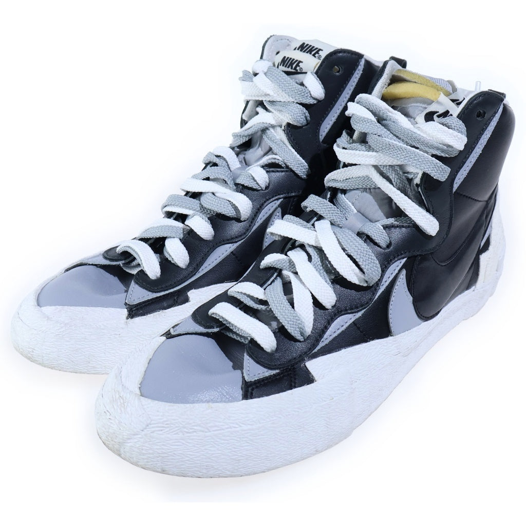 NIKE(ナイキ) ×sacai BLAZER MID BV0072-002 サカイ ブレーザー ミドルカットスニーカー ブラック/グレー US12/30cm
