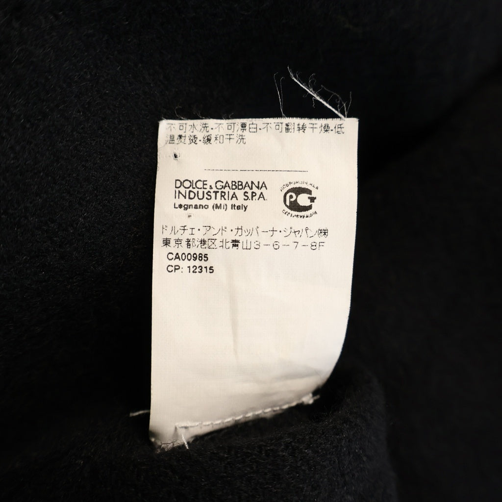 DOLCE & GABBANA(ドルチェアンドガッバーナ) ノッチドラペル 2B ウール テーラード ジャケット ブラック G2AP1T