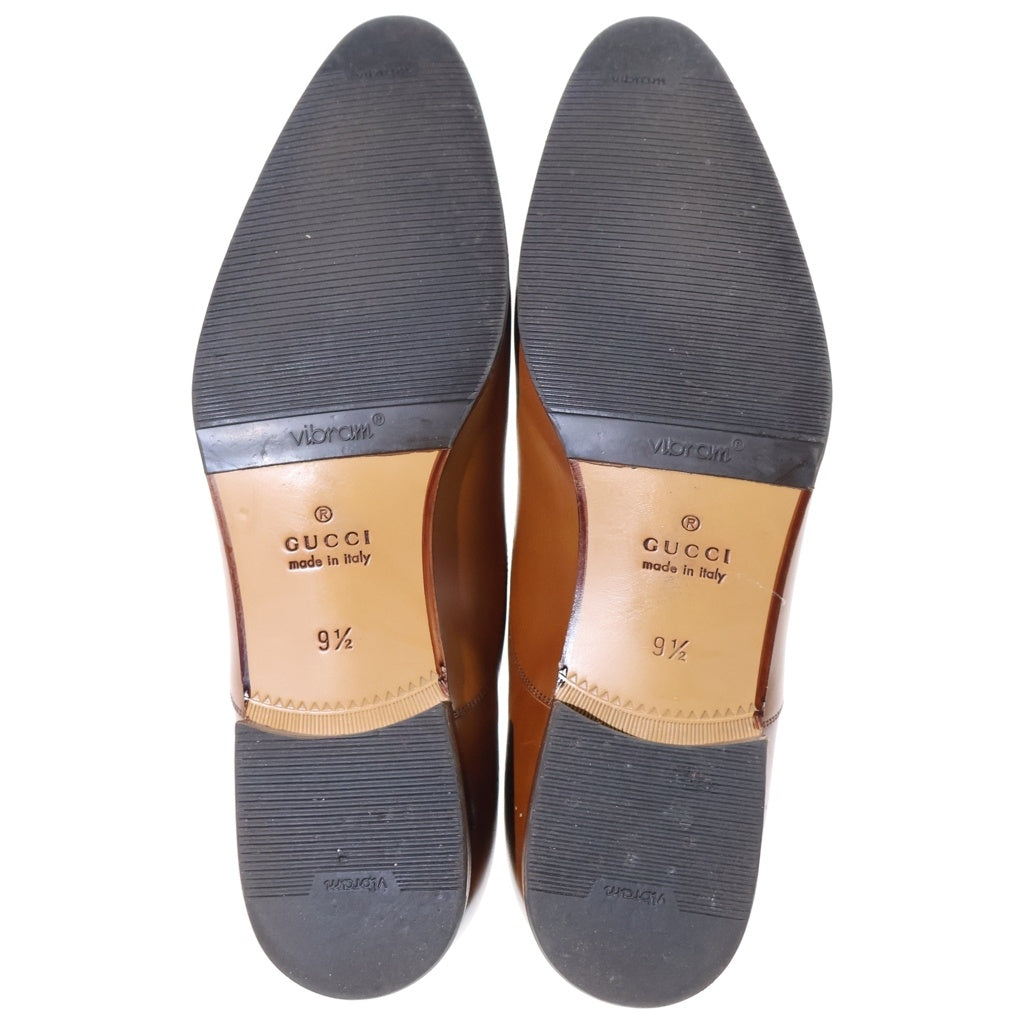 GUCCI(グッチ) プレーントゥ ブローグ レザー ドレスアップシューズ ブラウン 429192