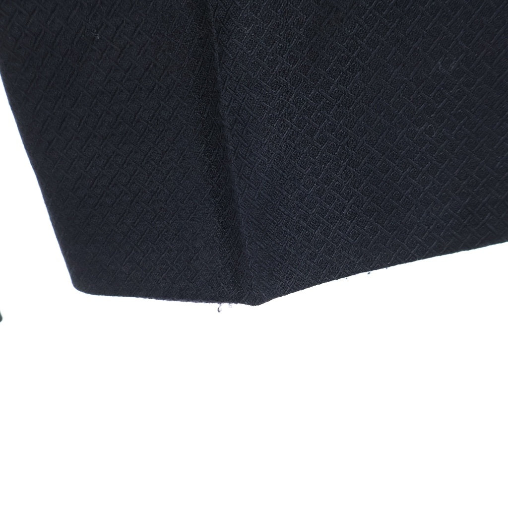 DOLCE & GABBANA(ドルチェアンドガッバーナ) フラップポケット 1B 幾何学総柄 テーラードジャケット センタープレス ストレート スラックス パンツ セットアップ ブラック