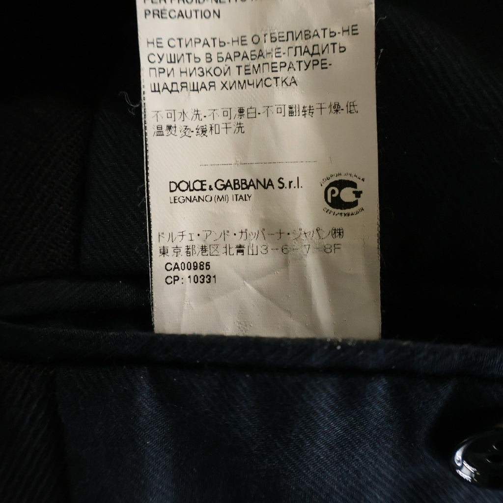 DOLCE & GABBANA(ドルチェアンドガッバーナ) 3B コットン テーラード ジャケット ブラック G2EJ1T