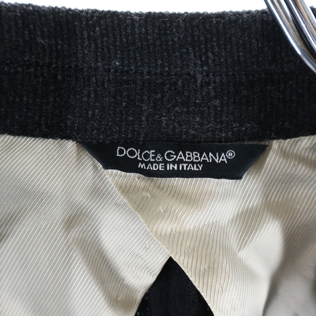 DOLCE & GABBANA(ドルチェアンドガッバーナ) ノッチドラペル 2B フラップポケット ブラック G2AR1T