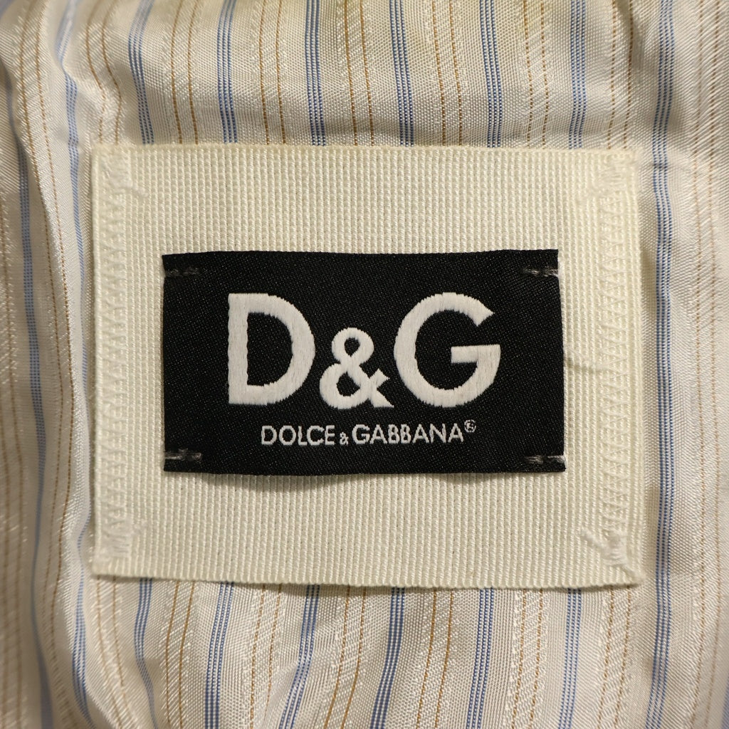 D&G(ディーアンドジー) マルチポケットデザイン ラムレザー ジップアップ レザー ジャケット ブラウン RB0333