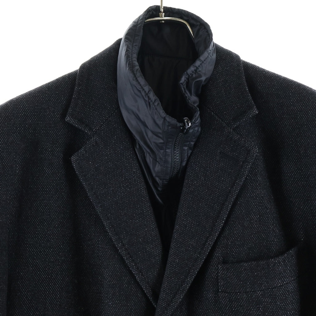 DOLCE & GABBANA(ドルチェアンドガッバーナ) ナイロンライナー付き フラップポケット テーラード コート ブラック G0414T