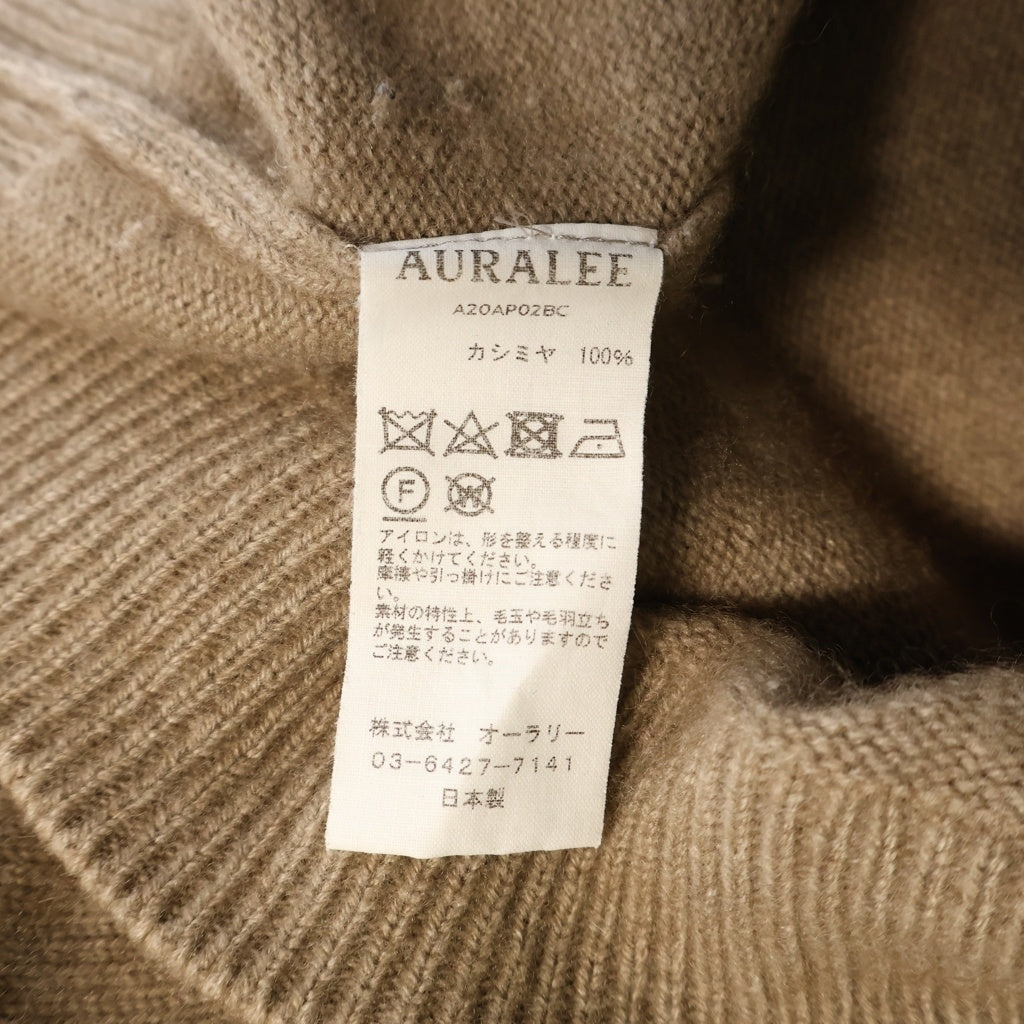 AURALEE(オーラリー) 20AW BABY CASHMERE KNIT ベイビーカシミア ニット セーター プルオーバー ブラウン A20AP02BC
