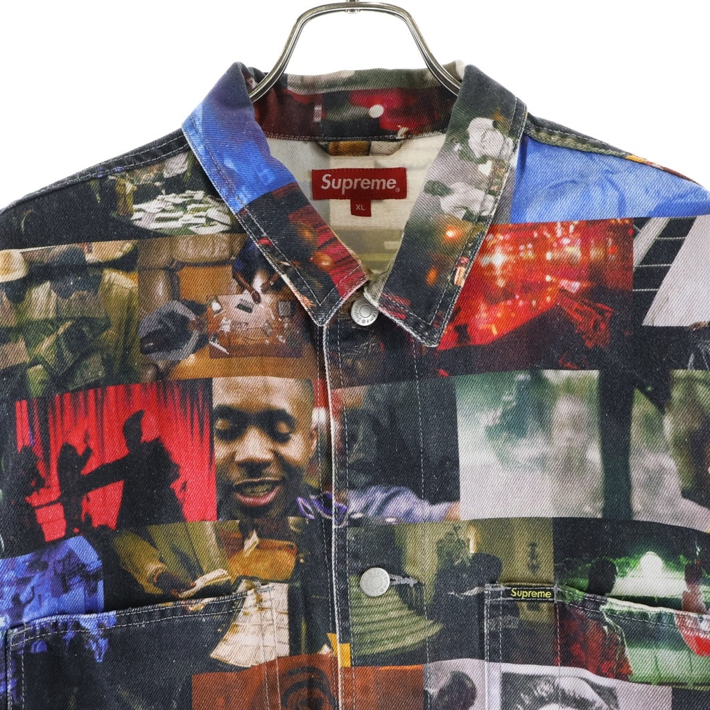 SUPREME(シュプリーム) 21AW Nas and DMX Collage Denim Chore Coat ナズ アンド ディーエムエックス コラージュ デニム チョアコート デニムジャケット マルチ