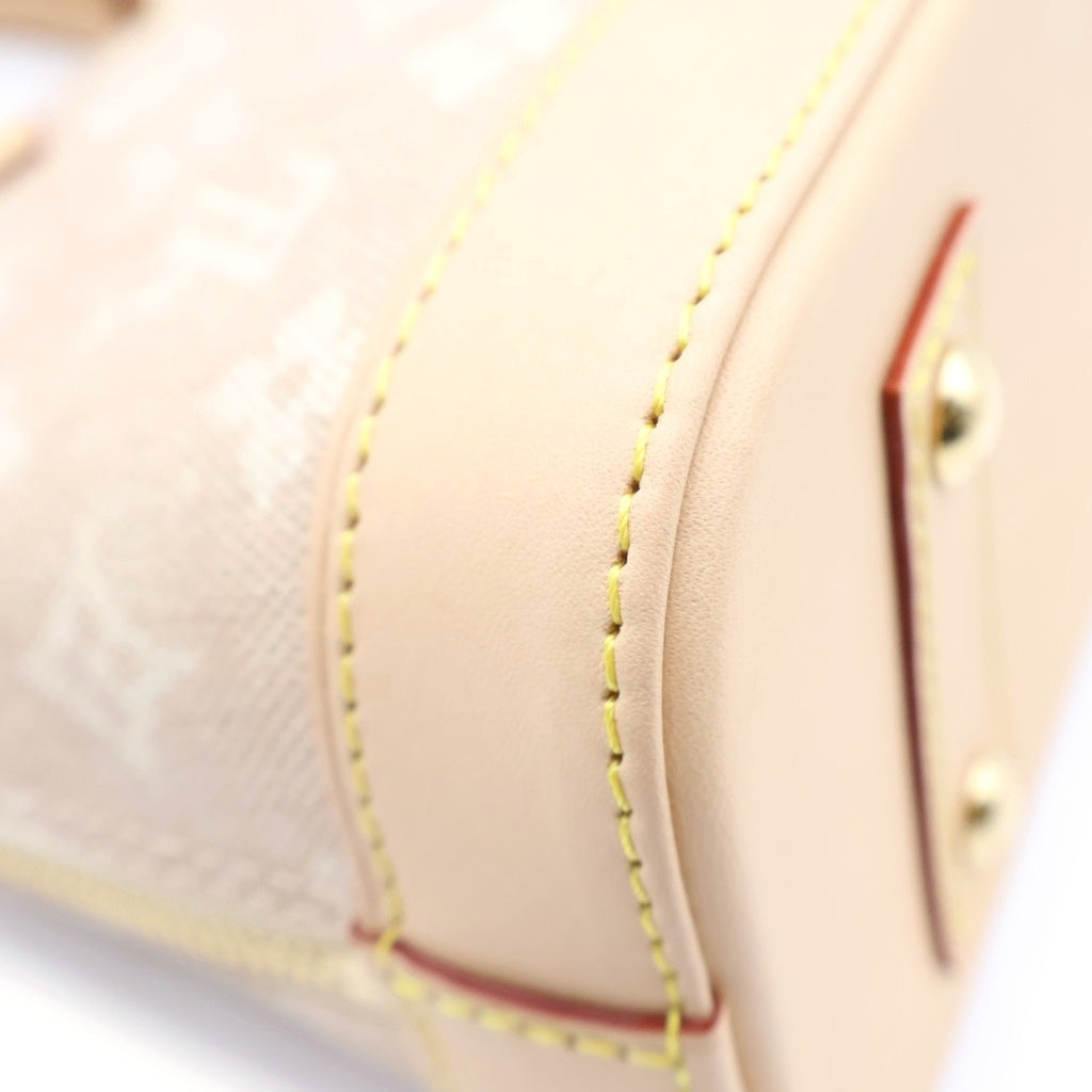 LOUIS VUITTON(ルイヴィトン) ミャオグラム・キャンバス アルマBB 2WAYハンドバッグ ショルダーバッグ ベージュ レザー×PVC M25728 ゴールド金具 レディース