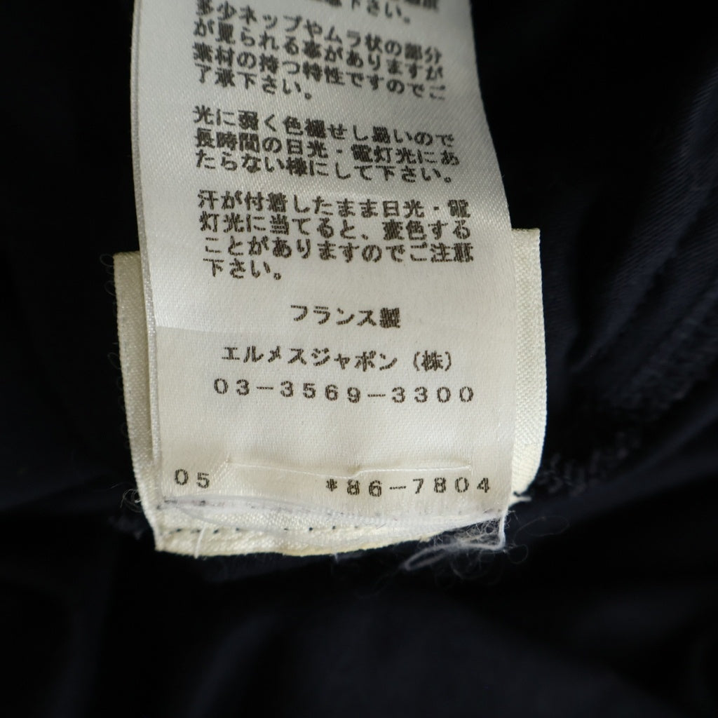 HERMES(エルメス) ノースリーブコットンロングワンピース ブラック レディース