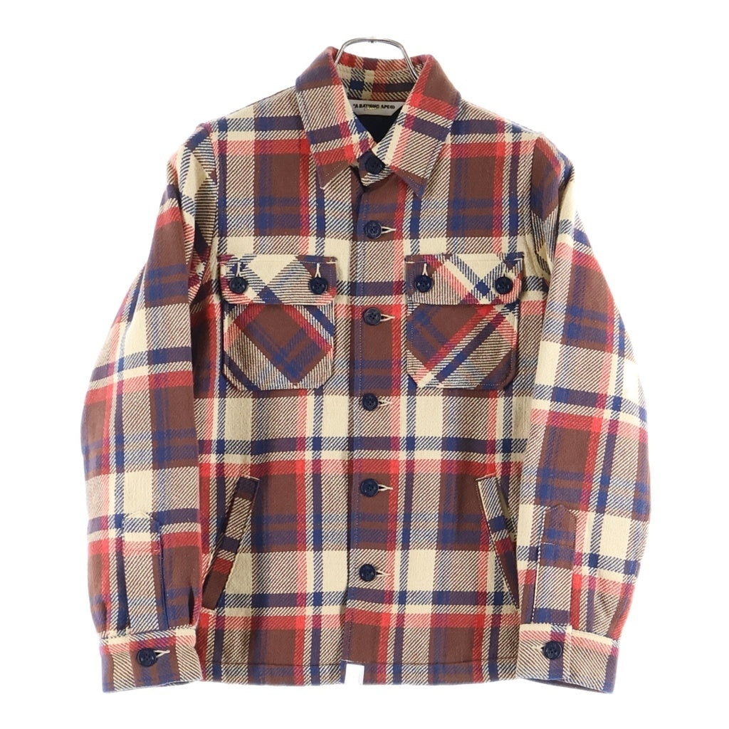 A BATHING APE(アベイシングエイプ) ラブジェネ チェック柄 CPO ジャケット マルチ